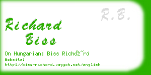 richard biss business card